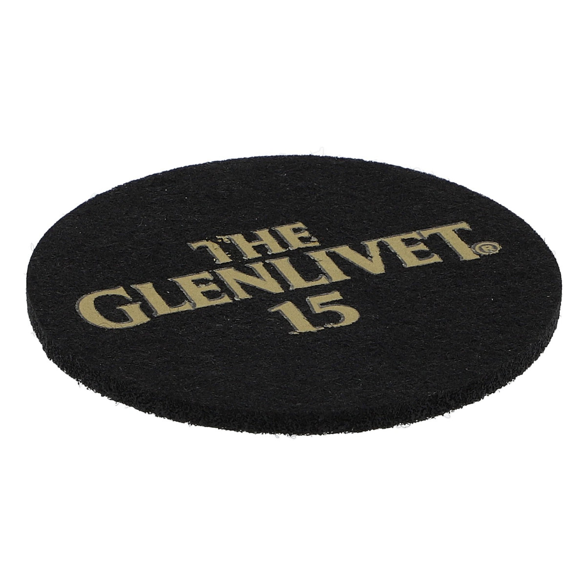Sottobicchiere in feltro per whisky Glenlivet Sottobicchiere in vetro Nero Diametro 6,2 cm "Glenlivet 15"