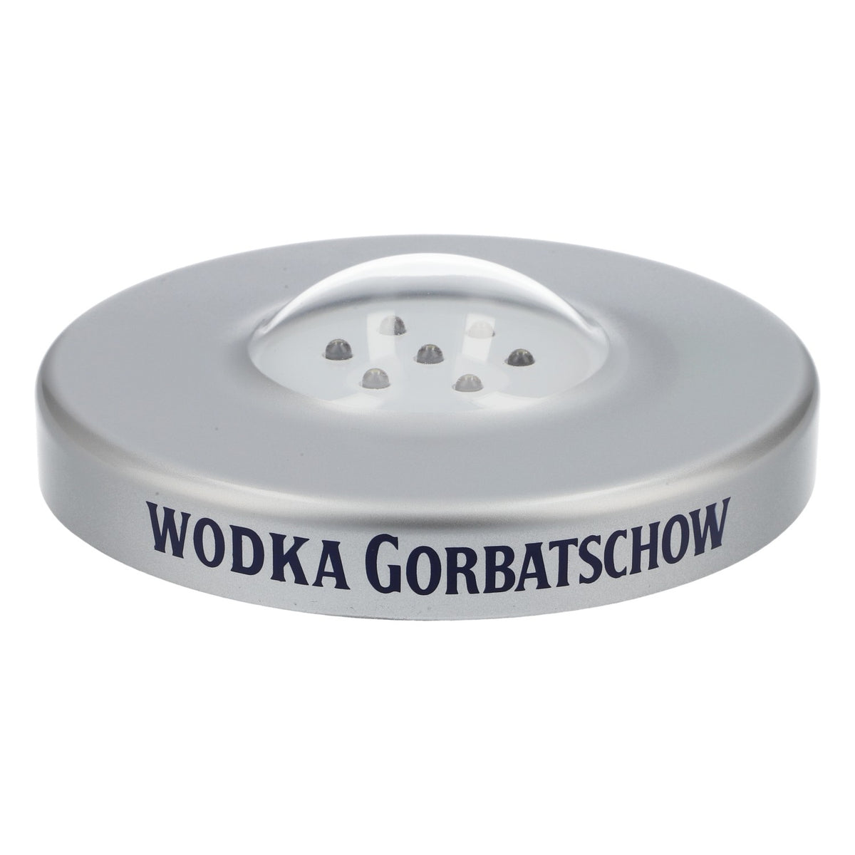 Sottobicchiere LED Gorbatschow Vodka Platinum per bottiglia da 3 l con alimentatore