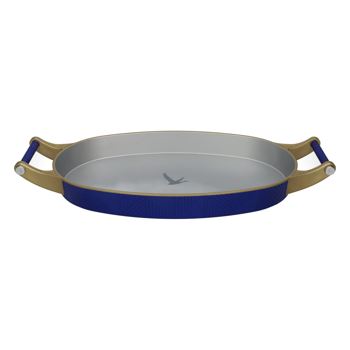 Vassoio per vodka Grey Goose in plastica blu con manici
