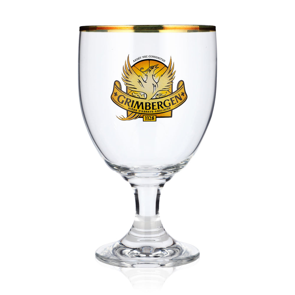 Bicchiere da birra Grimbergen da 0,5 l, a forma di coppa, con bordo dorato Phoenix, Ritzenhoff