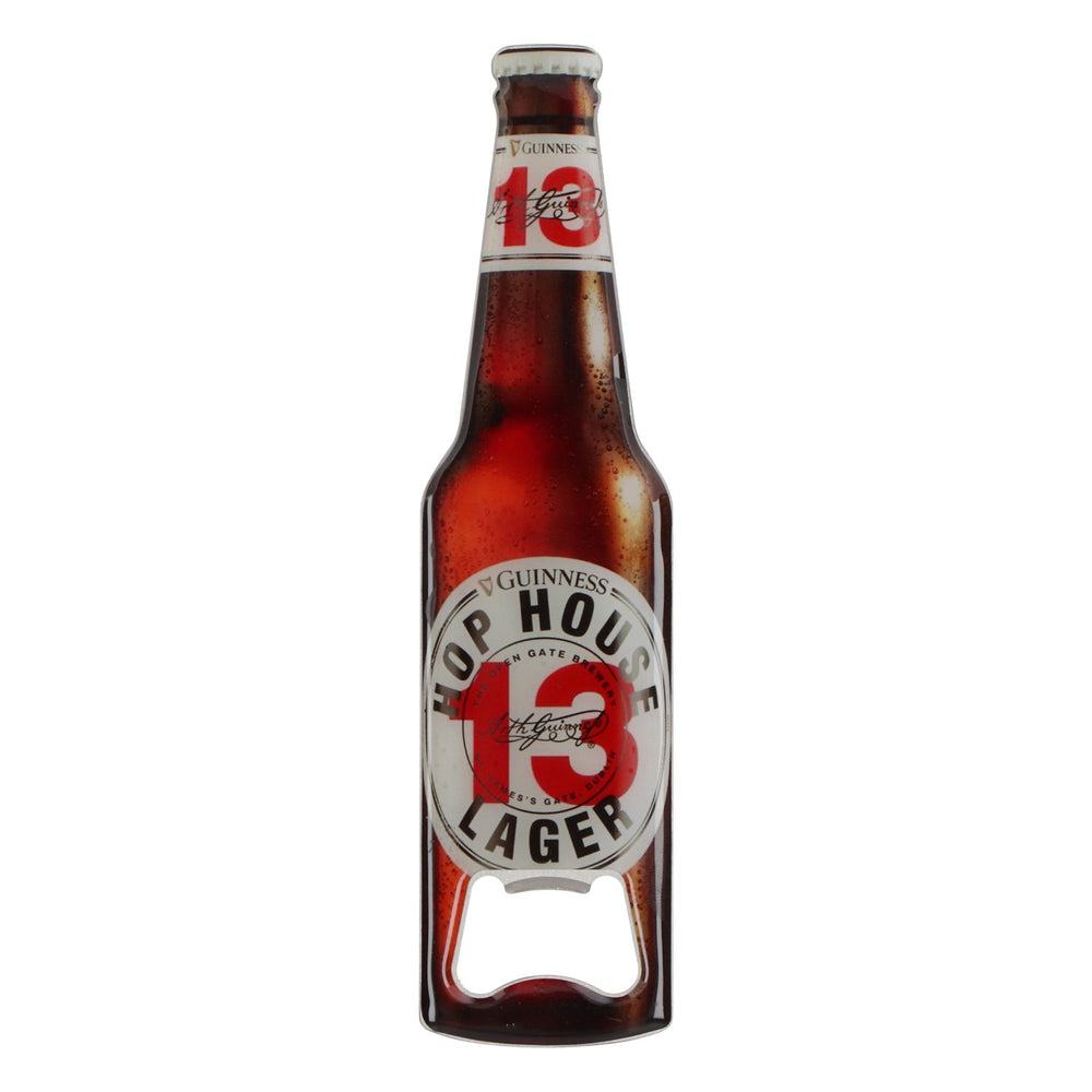 Apribottiglie Guinness Hop House Lager 13 a forma di bottiglia con magnete