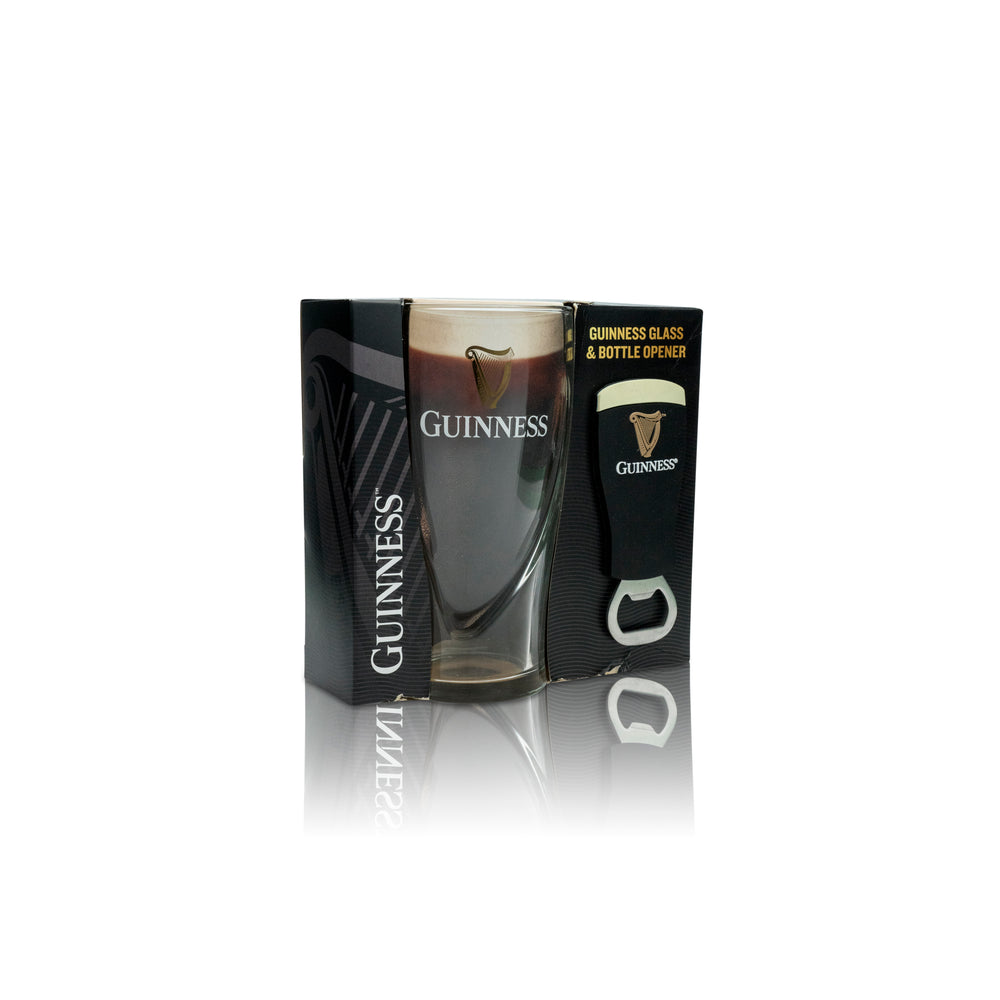 Set di bicchieri da birra Guinness da 0,53 l con apribottiglie, confezione regalo Brewery