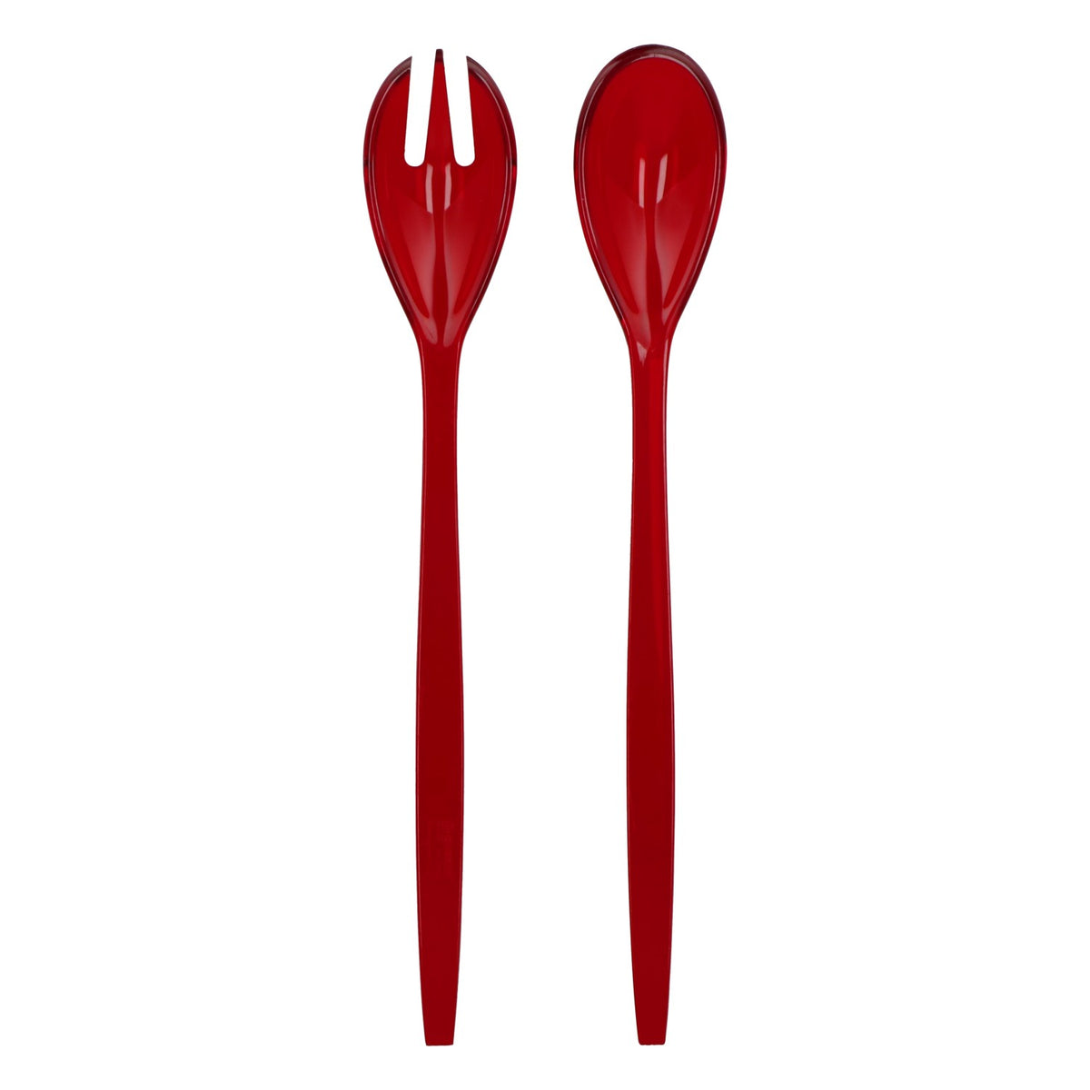 Set di posate da insalata Guzzini, 2 pezzi, rosso trasparente, posate da portata, design per la cucina – Vista 2