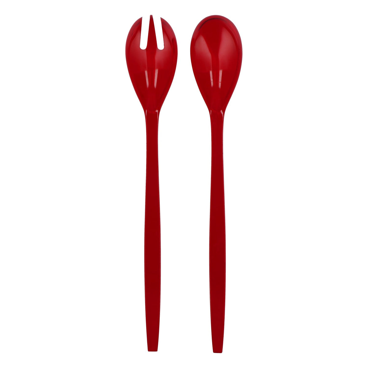 Set di posate da insalata Guzzini, 2 pezzi, rosso trasparente, posate da portata, design per la cucina – Vista 3