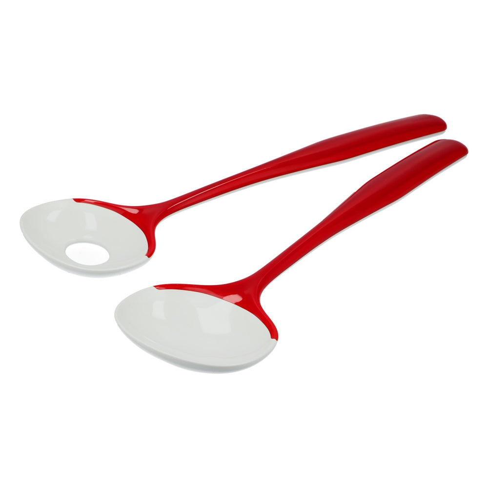 Posate da insalata Guzzini "Vintage" rosse/bianche in plastica, set da 2 pezzi