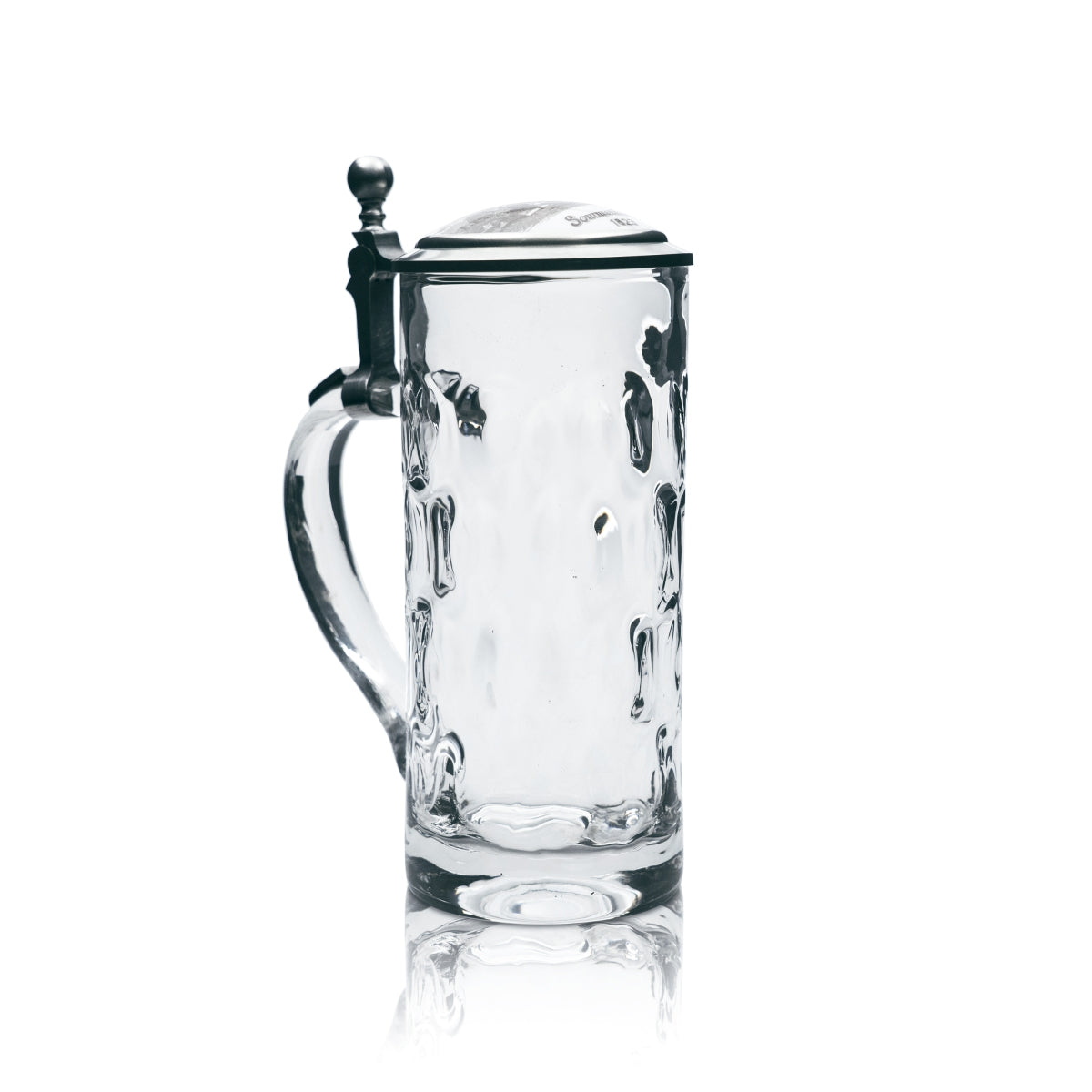Hacker Pschorr Bicchiere 0,5 l Boccale da birra Humpen Sommerkeller 1823 Coperchio in peltro Certificato