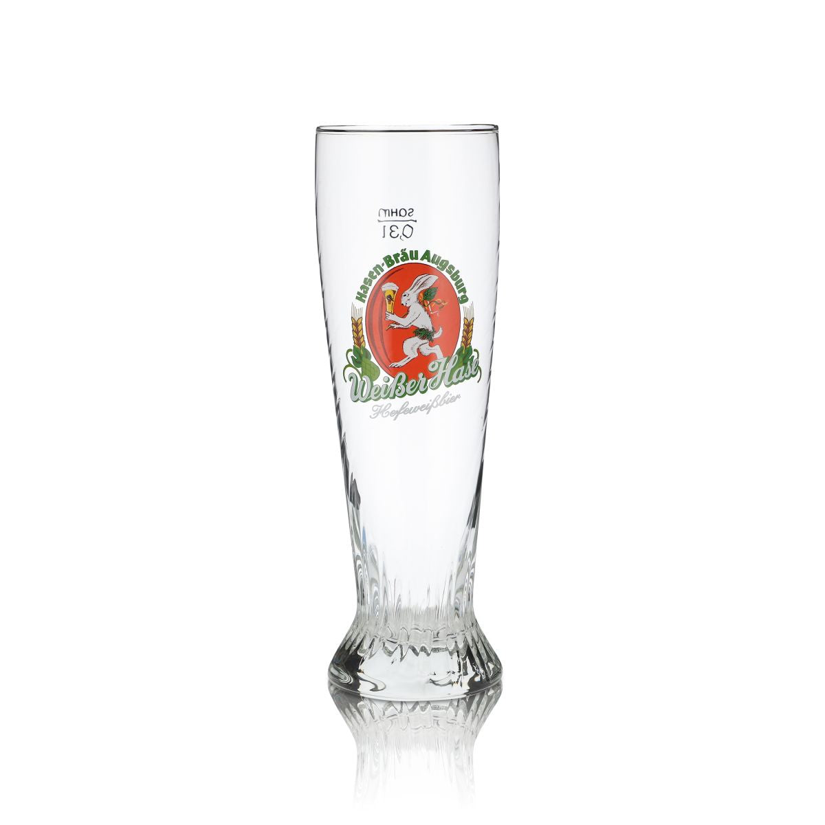 Hasenbräu Augsburg Bicchiere da birra bianca 0,3 l Bicchieri da birra Hefeweizen Birrificio Augsburg