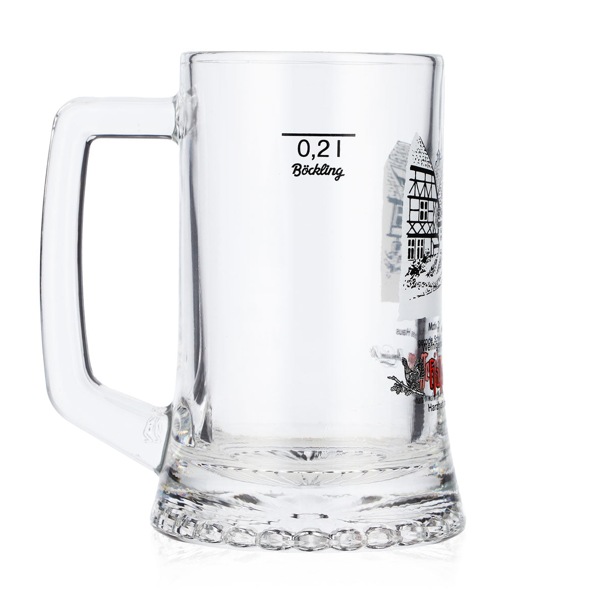 Bicchiere da birra Hasseröder, boccale da 0,2 l, motivo 3: Wernigerode, la casa storta, Böckling – Vista 3