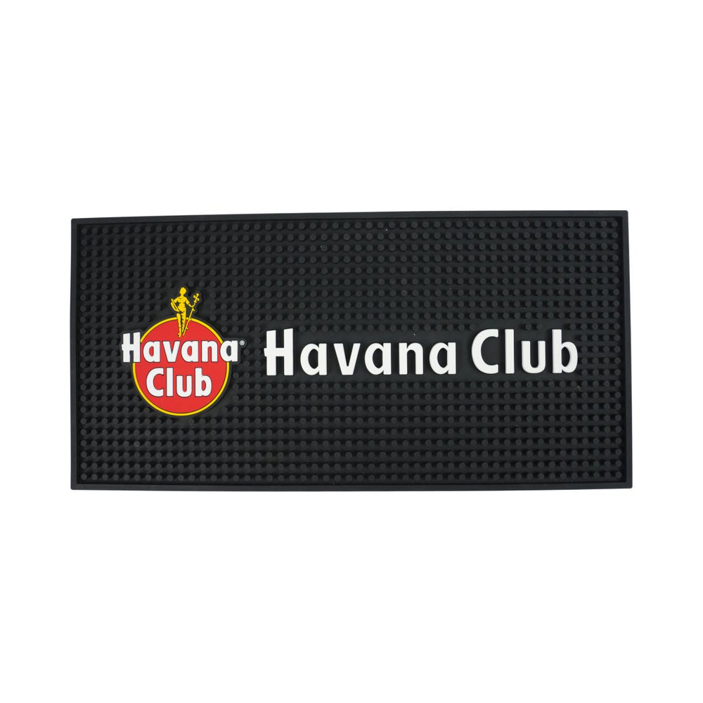 Havana Club Tappetino scolapiatti Tappetino da bar 45x22 cm Nero Gomma Tappetino di servizio Banco