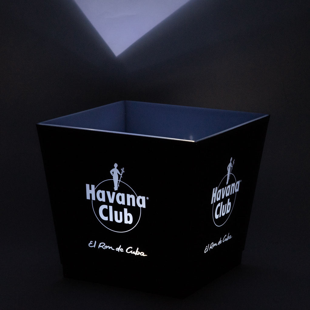 Havana Rum Cooler LED contenitore per cubetti di ghiaccio batteria ricaricabile Icecube nero 4 angolare – Vista 7