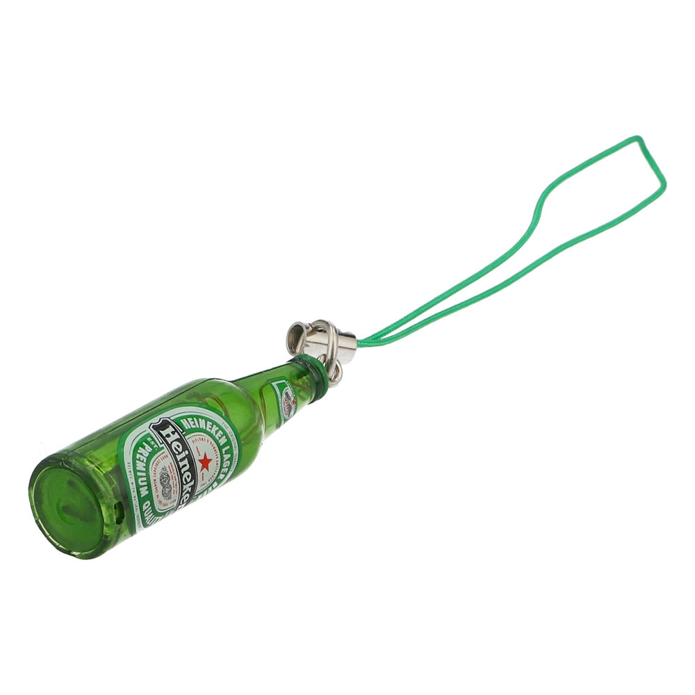 Ciondolo Heineken con bottiglia lampeggiante a LED, segnalatore per cellulare, verde, gadget per fan