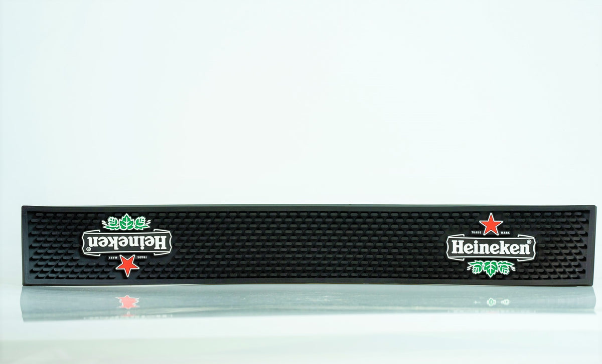 Heineken Birra Tappetino da bar Tappetino scolapiatti Accessori da bar nero