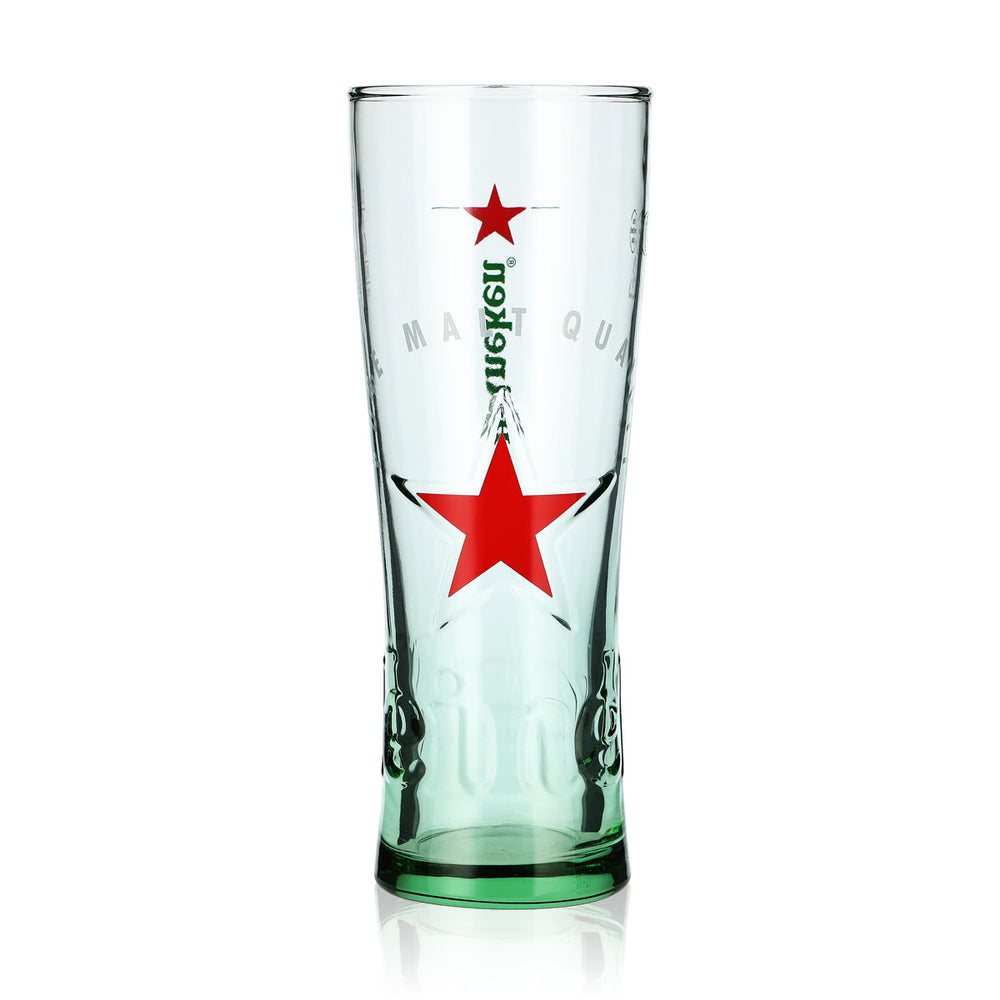 Bicchiere da birra Heineken a forma di coppa da 0,3 l con rilievo a forma di stella rossa e fondo verde