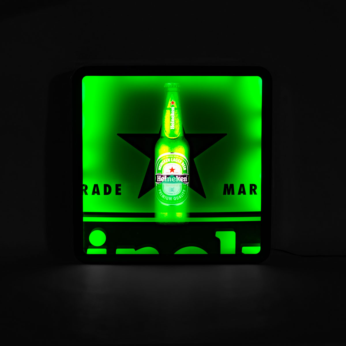 Insegna luminosa a LED Heineken Bier 40x40 cm con alimentatore incluso