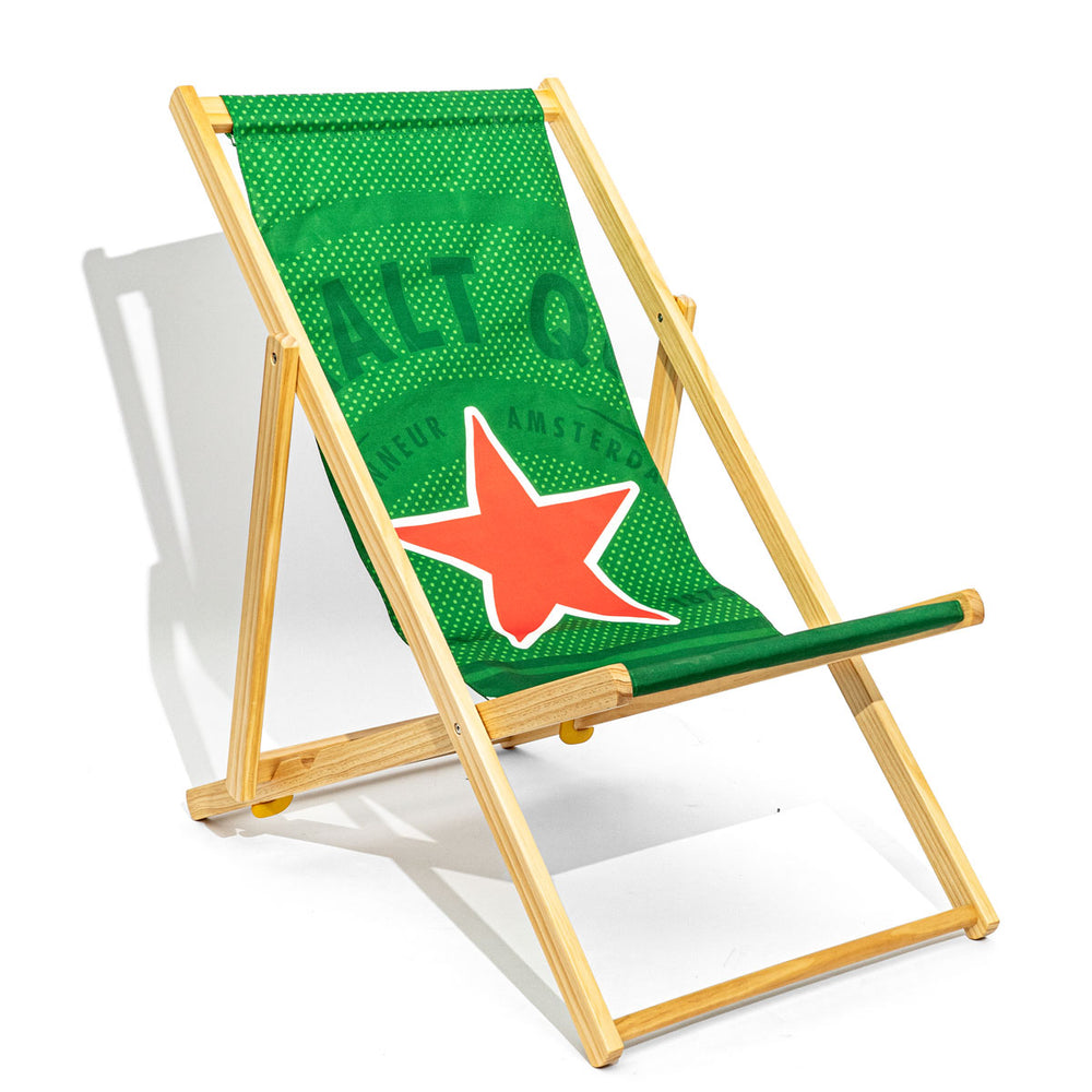 Heineken Sedia a sdraio Lounge Furniture Beach Chair Sedia pieghevole Beach bar Sedia da esterno