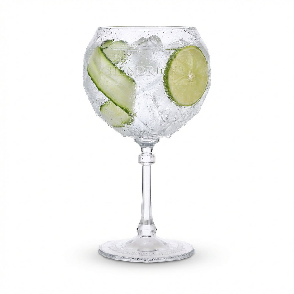 Bicchiere da gin Hendricks 0,5 l Design Bicchieri a palloncino Elegante profilo in rilievo Aperitivo