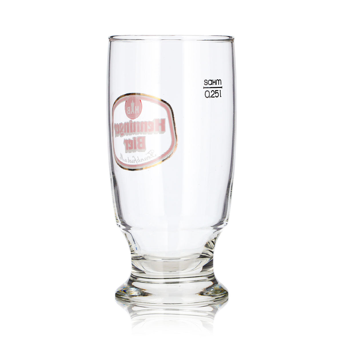 Bicchiere da birra Henninger da 0,25 l con logo rosso Sahm – Vista 4