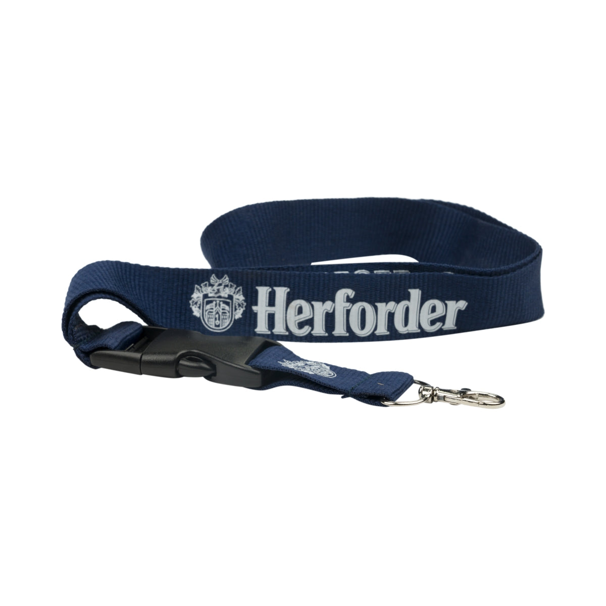 Lanyard per chiavi Herforder Bier Portachiavi con moschettone blu Articoli per tifosi – Vista 3