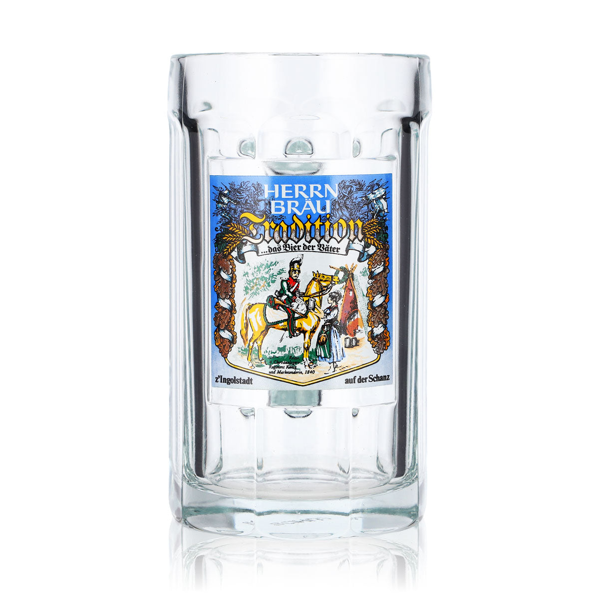 Bicchiere da birra Herrnbräu da 0,5 l, boccale Ingolstadt Sahm