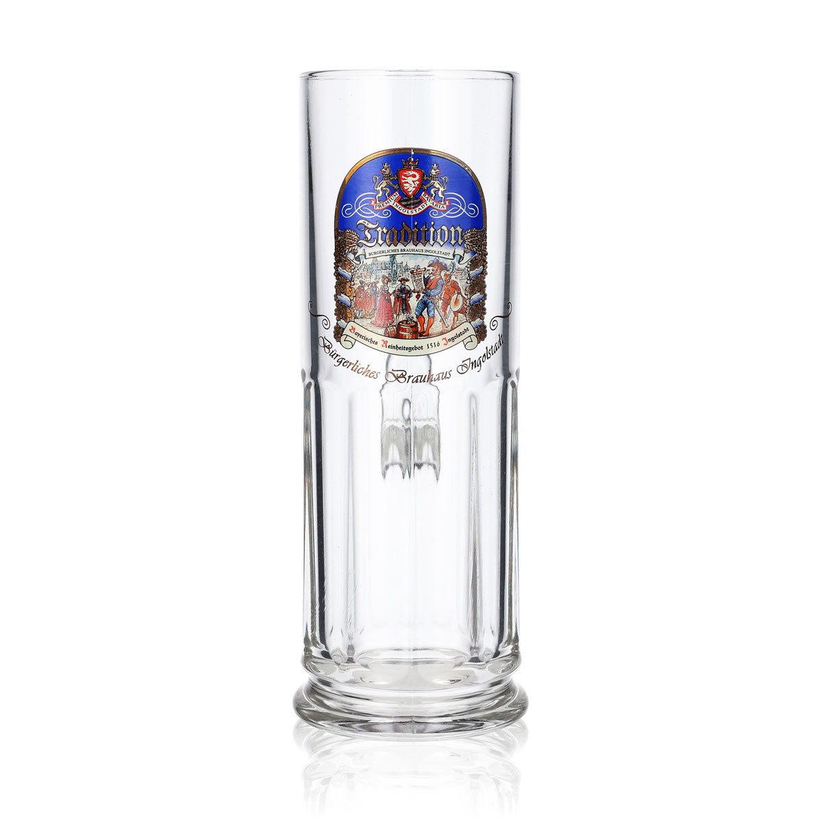 Bicchiere da birra Herrnbräu 0,5 l boccale tradizionale Ingolstadt Sahm Maximilian Seidel nuovo