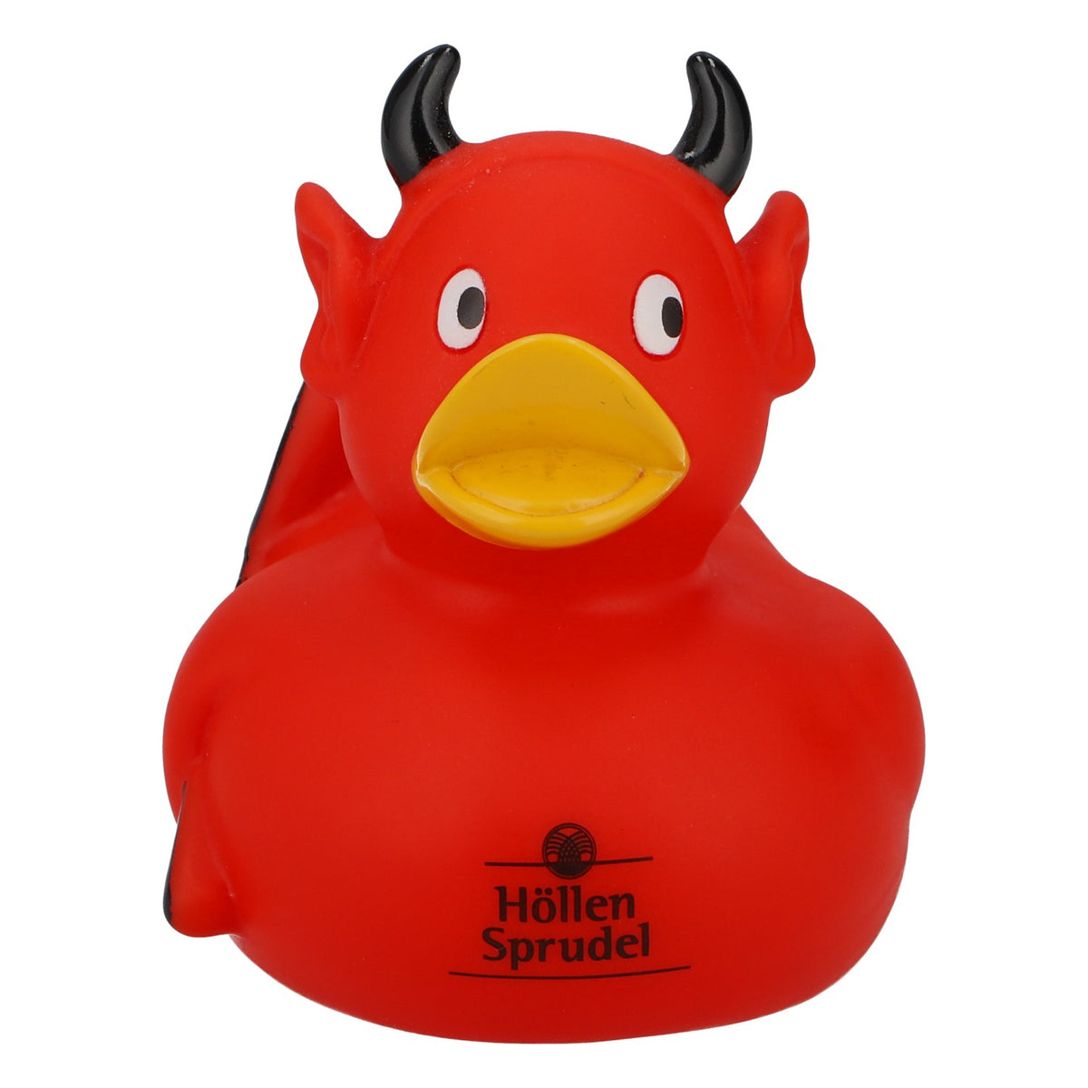Devil, paperella da bagno gommata, paperella che squittisce, rossa, con corna e tridente – Vista 5