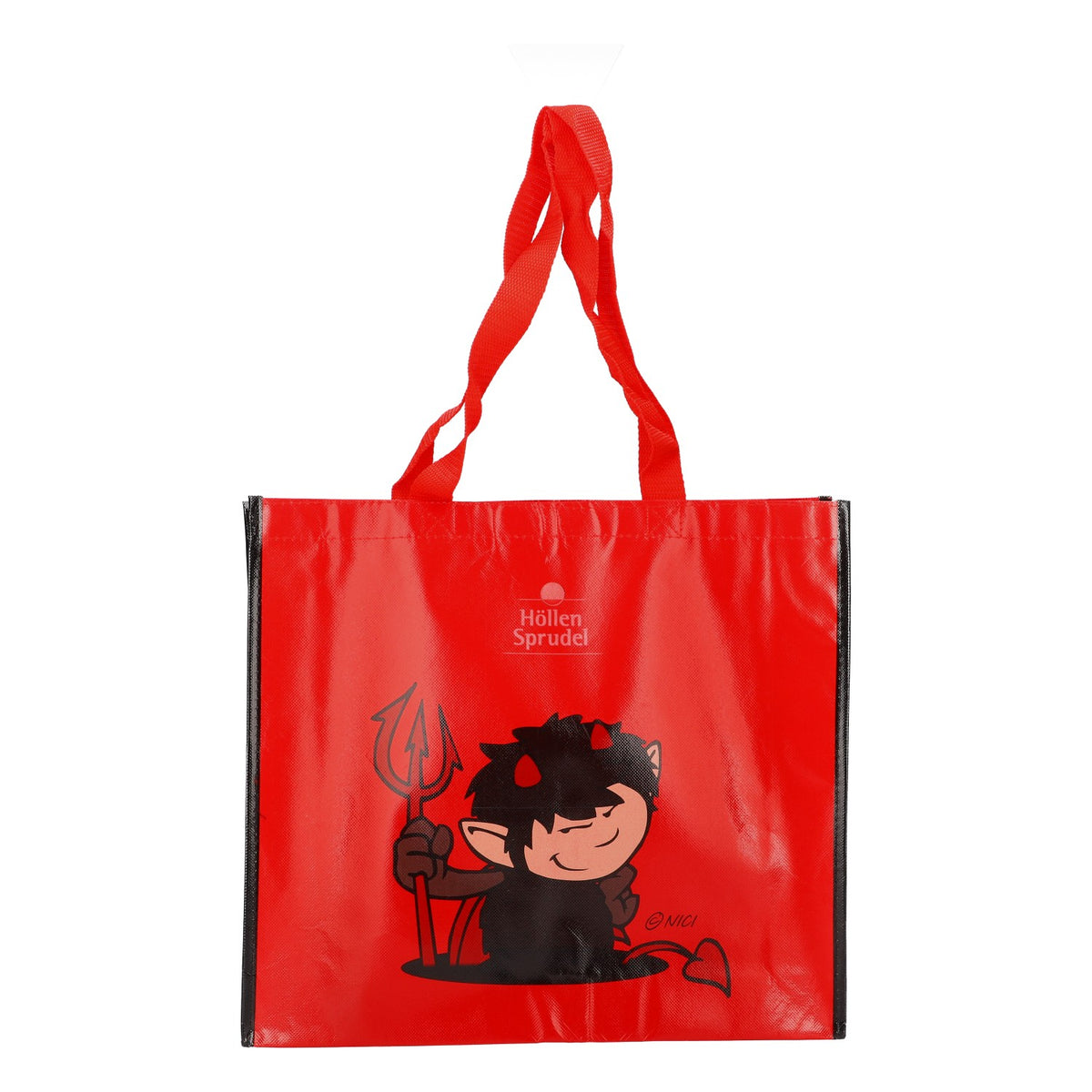 Borsa della spesa Höllensprudel Nici Devil rossa/nera in tessuto - Articoli per fan