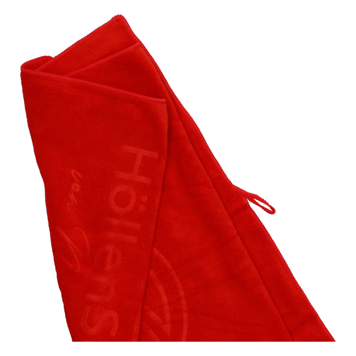 Asciugamano Höllensprudel Whiskey rosso con logo – Accessorio da bar esclusivo – Vista 2