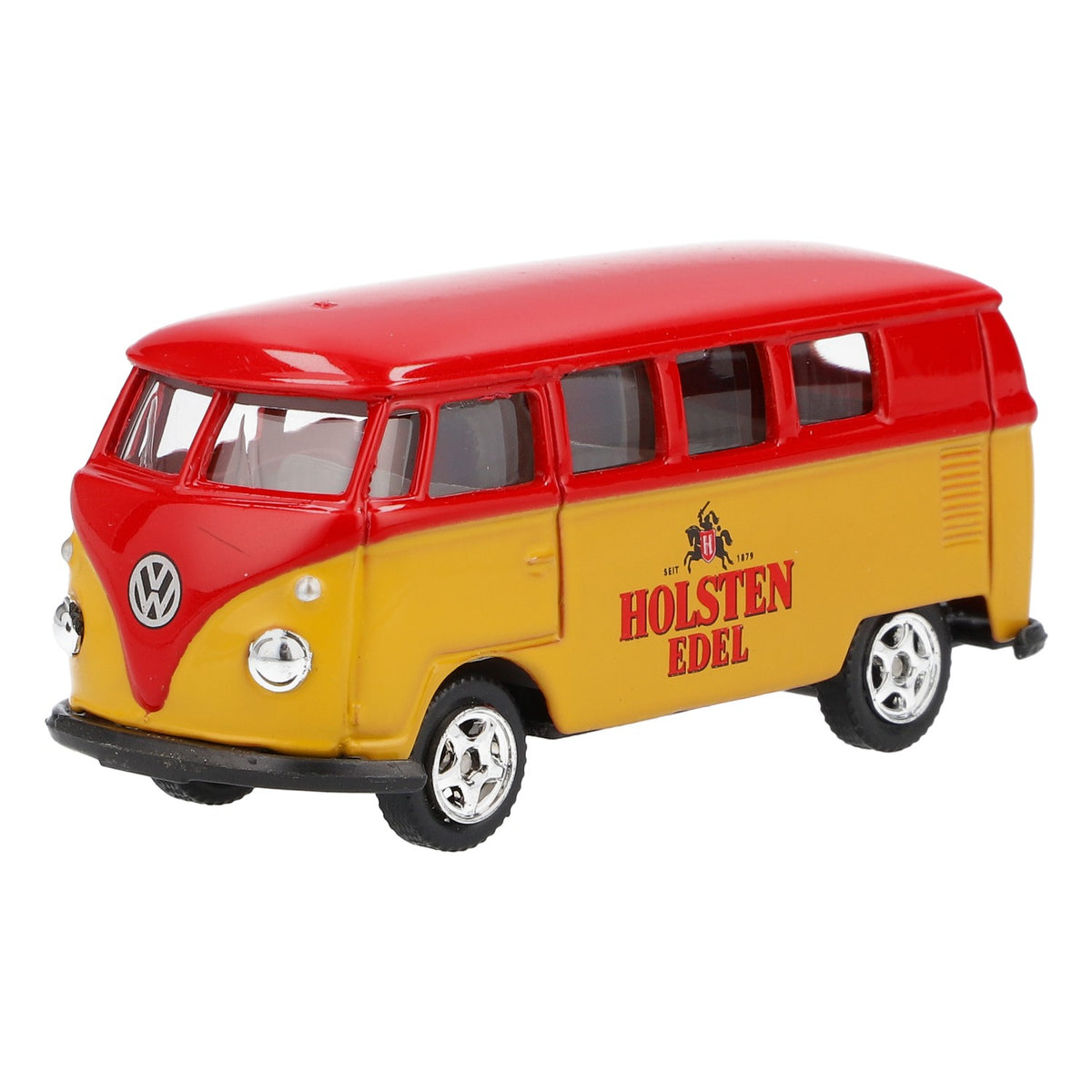Modellino dell'auto Holsten Bier VW Bulli del 1962 in scala 1:64 Rosso/giallo
