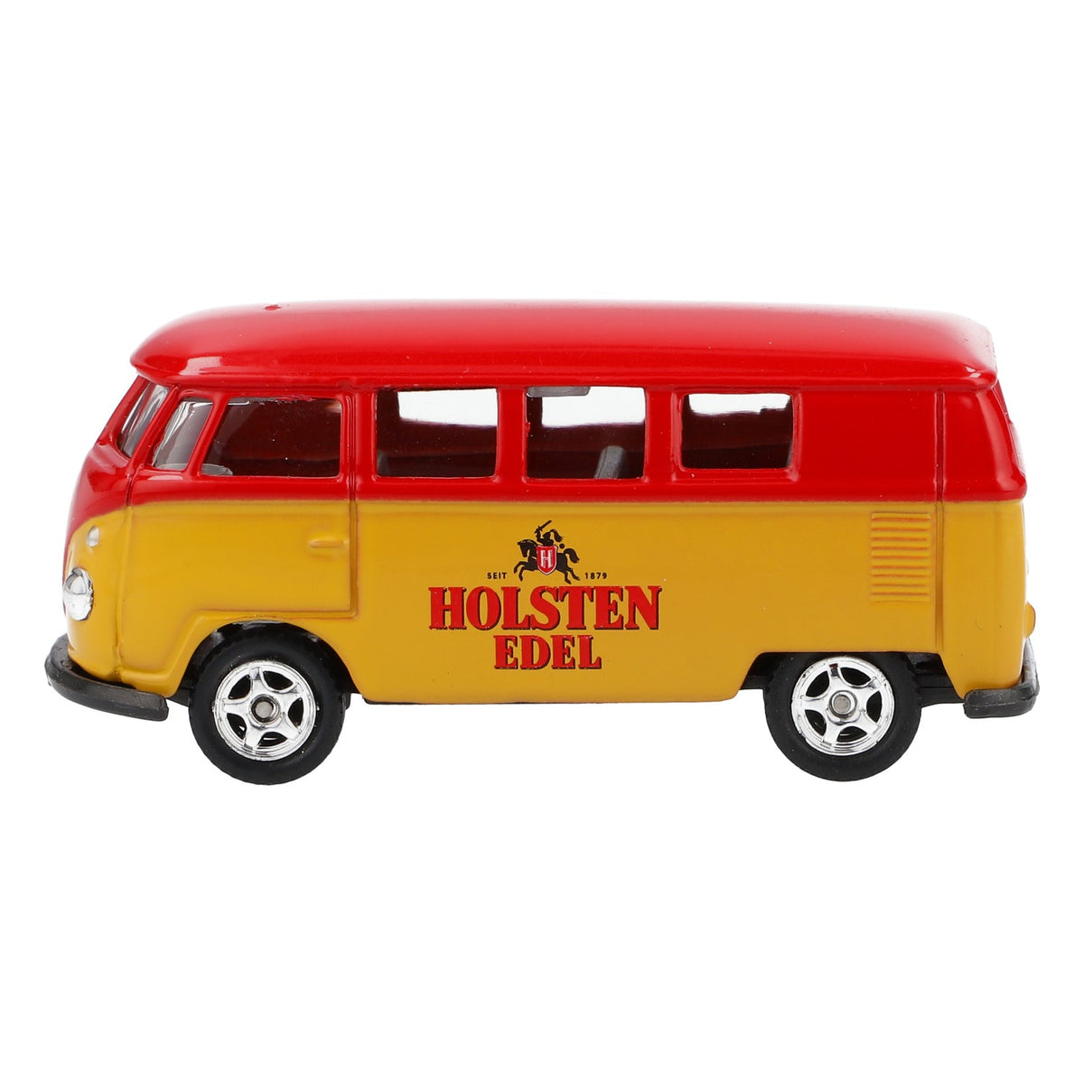 Modellino dell'auto Holsten Bier VW Bulli del 1962 in scala 1:64 Rosso/giallo – Vista 2