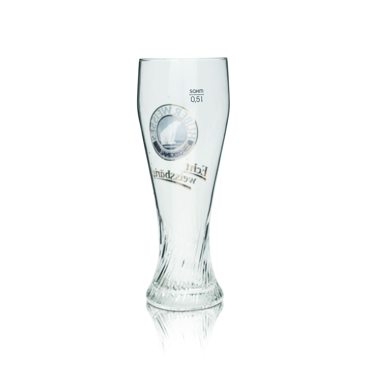 Huber Bicchiere da birra bianca 0,5 l Bicchiere da birra bianca Profilo in vetro Motivo orso polare Bicchieri da birra di frumento – Vista 2
