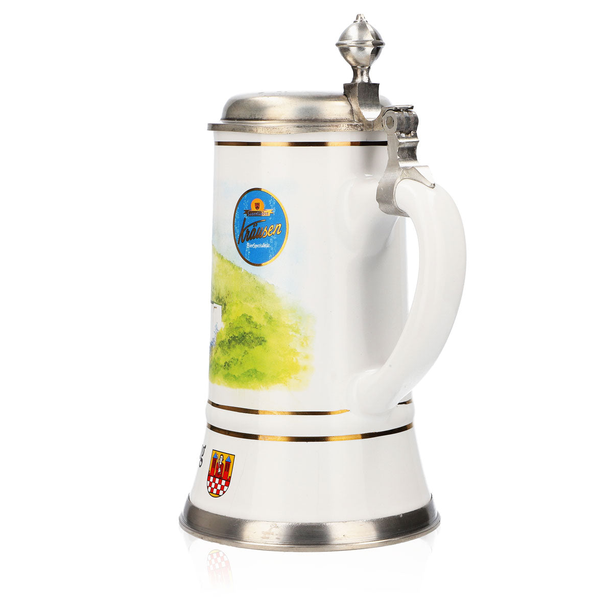 Bicchiere da birra Iserlohner, boccale annuale 2001, boccale in ceramica con coperchio in peltro, 0,65 l – Vista 4