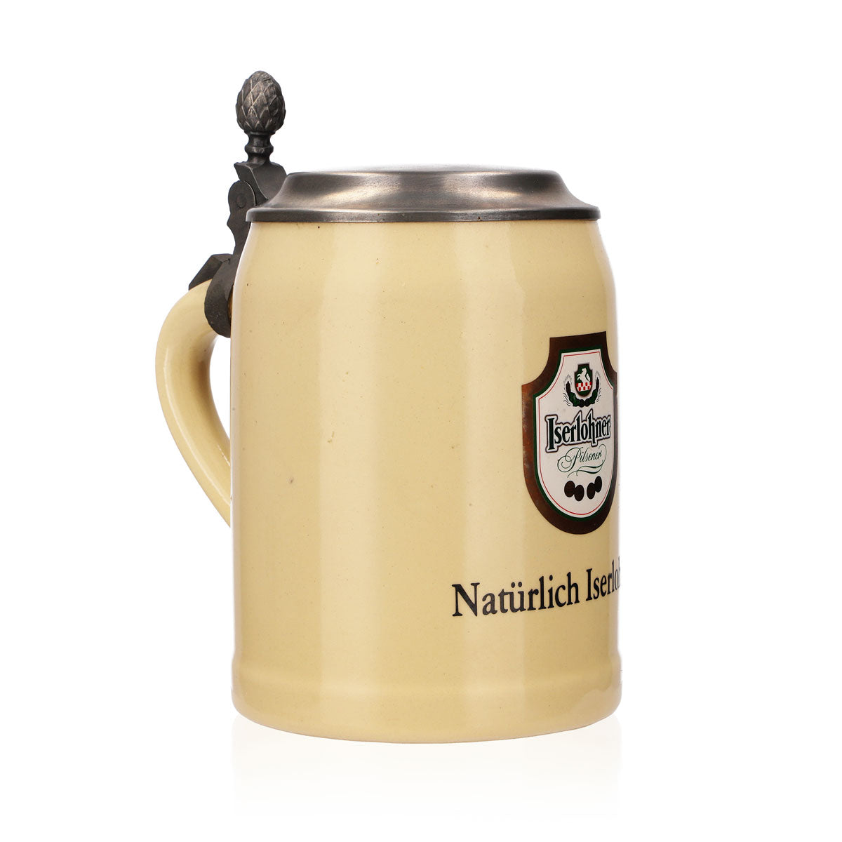 Bicchiere da birra Iserlohner in ceramica smaltata con coperchio in peltro 0,63 l Bicchiere naturalmente Iserloh – Vista 2