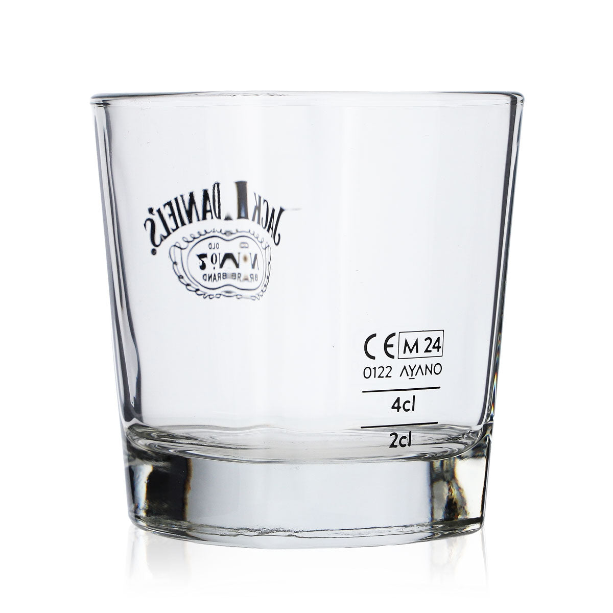 Bicchiere da whisky Jack Daniels 2 cl/4 cl Tumbler modello dritto con logo ad ala – Vista 2