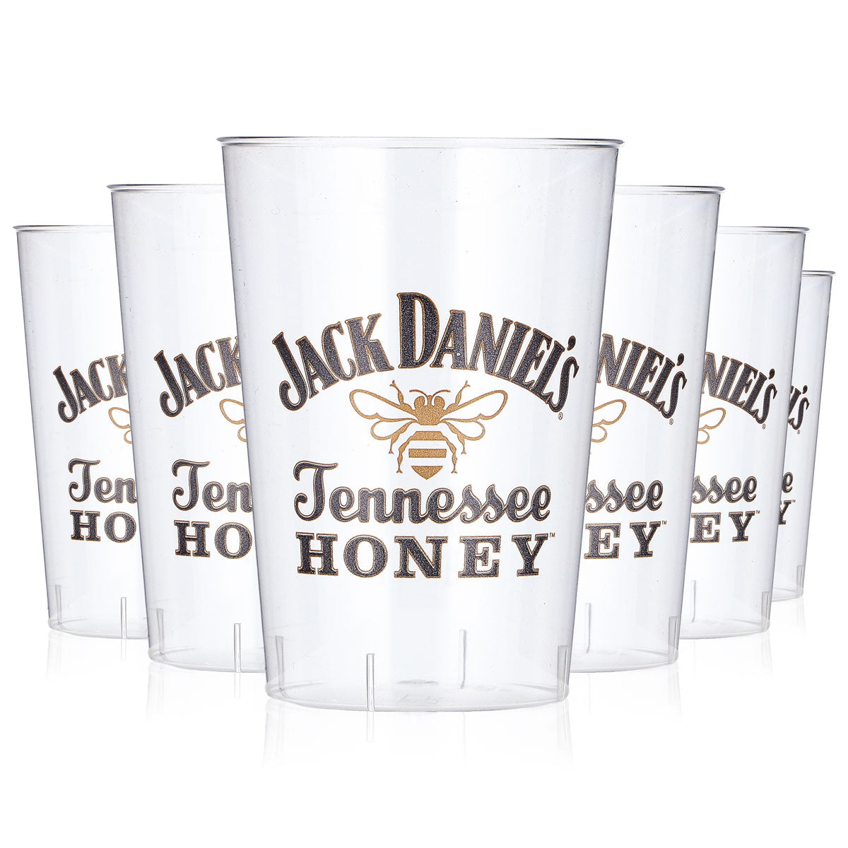 Bicchieri da whisky Jack Daniels, confezione da 40 pezzi, 0,1 l, con logo Honey, bicchieri monouso in plastica