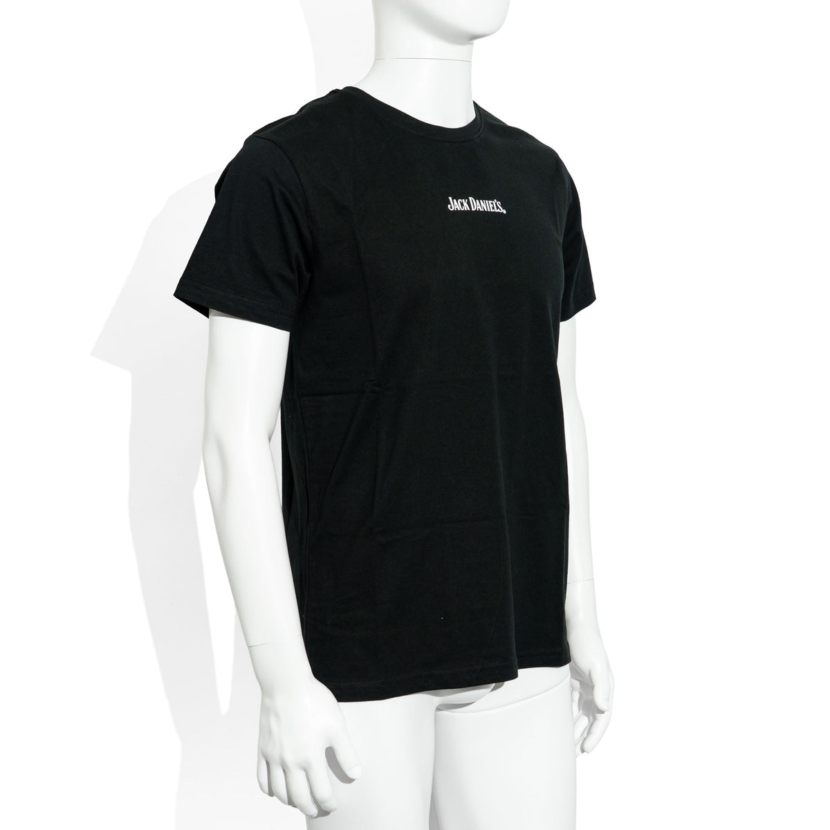 Maglietta unisex con stampa "Please" in cotone e bicchiere da whisky Jack Daniels a collo rotondo – Vista 2