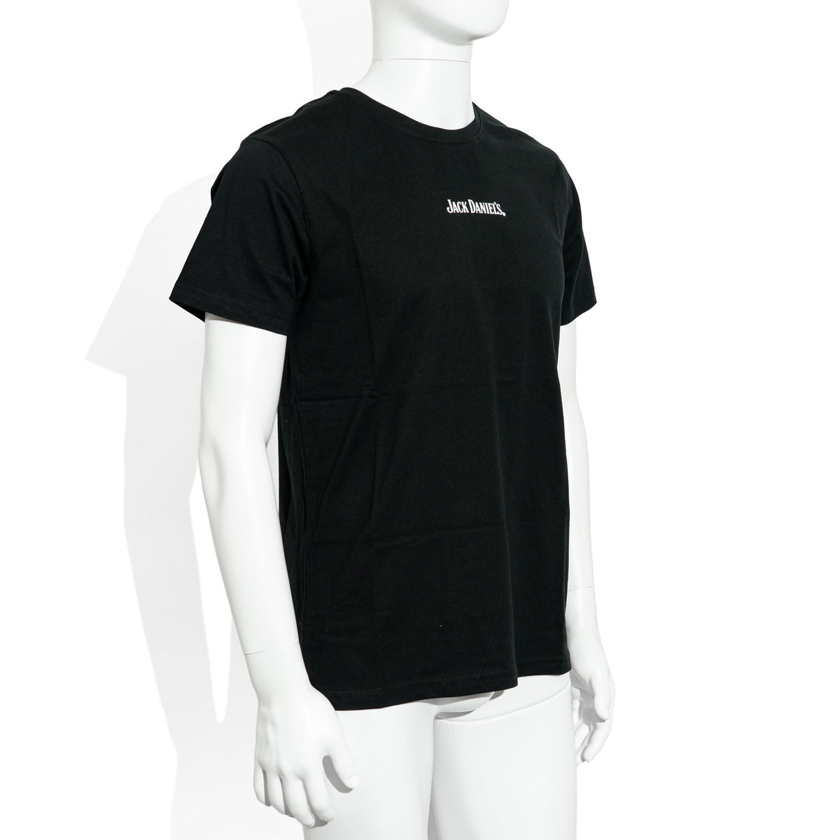 Maglietta unisex con stampa "Please" in cotone e bicchiere da whisky Jack Daniels a collo rotondo – Vista 2