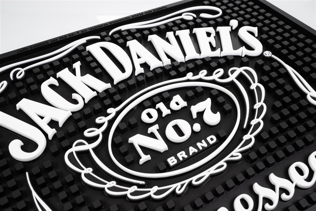 Jack Daniels Whisky Tappetino da bar Tappetino scolapiatti Accessori da bar nero 4 angolare – Vista 3