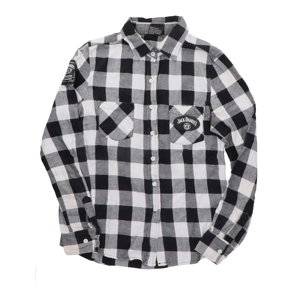 Camicia da boscaiolo in flanella Jack Daniels Whisky Camicia da festival Camicia casual Taglia S