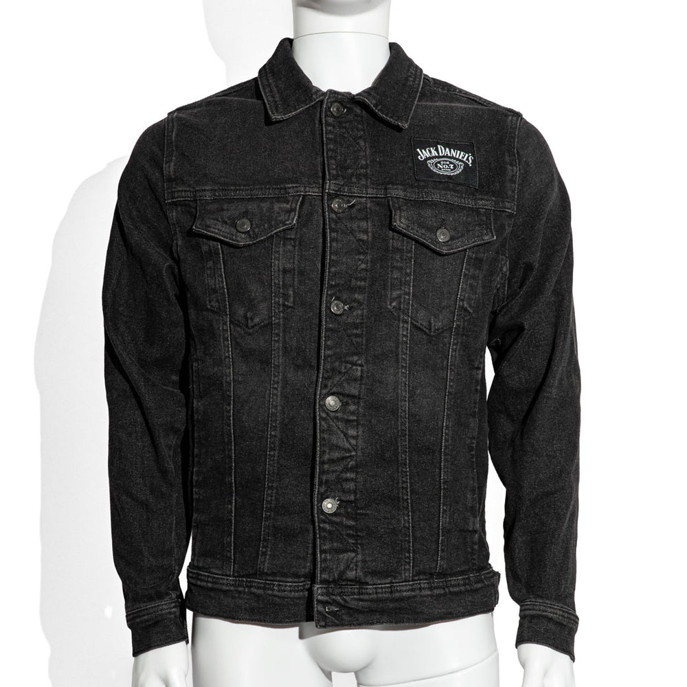 Giacca lunga in jeans Jack Daniels Whisky Men LED Giacca da festival n. 7 taglia M