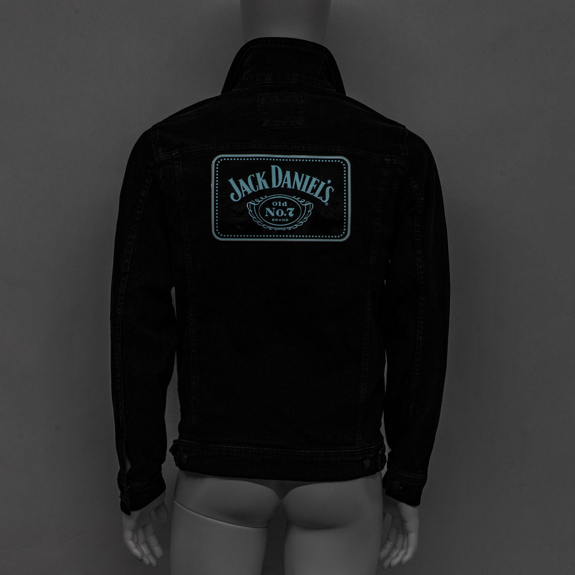 Giacca lunga in jeans Jack Daniels Whisky Men LED Giacca da festival n. 7 taglia M – Vista 7