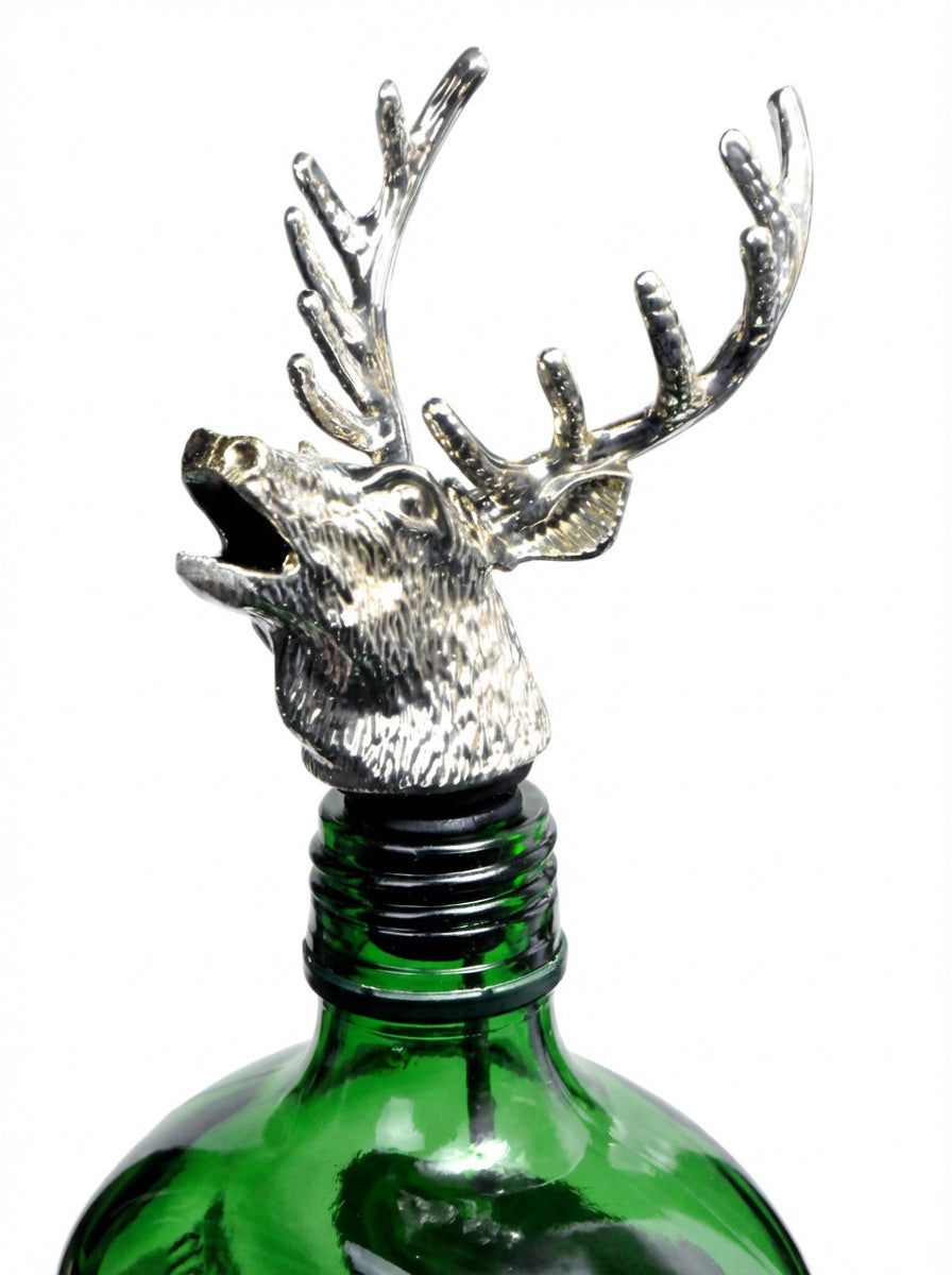 Versatore dosatore Jägermeister con testa di cervo Accessorio in metallo argento Pourer Silver