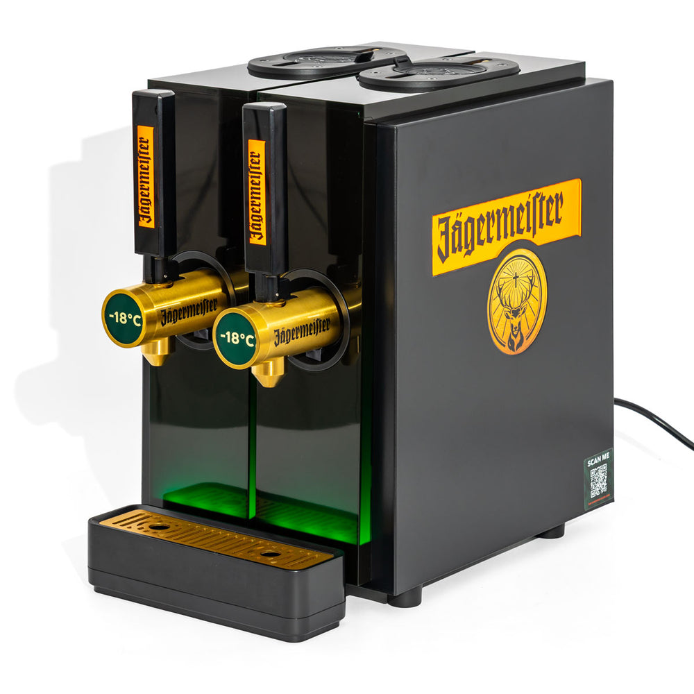Jägermeister Liquore Dual Tap Machine Distributore per 2 bottiglie Shot machine Nero