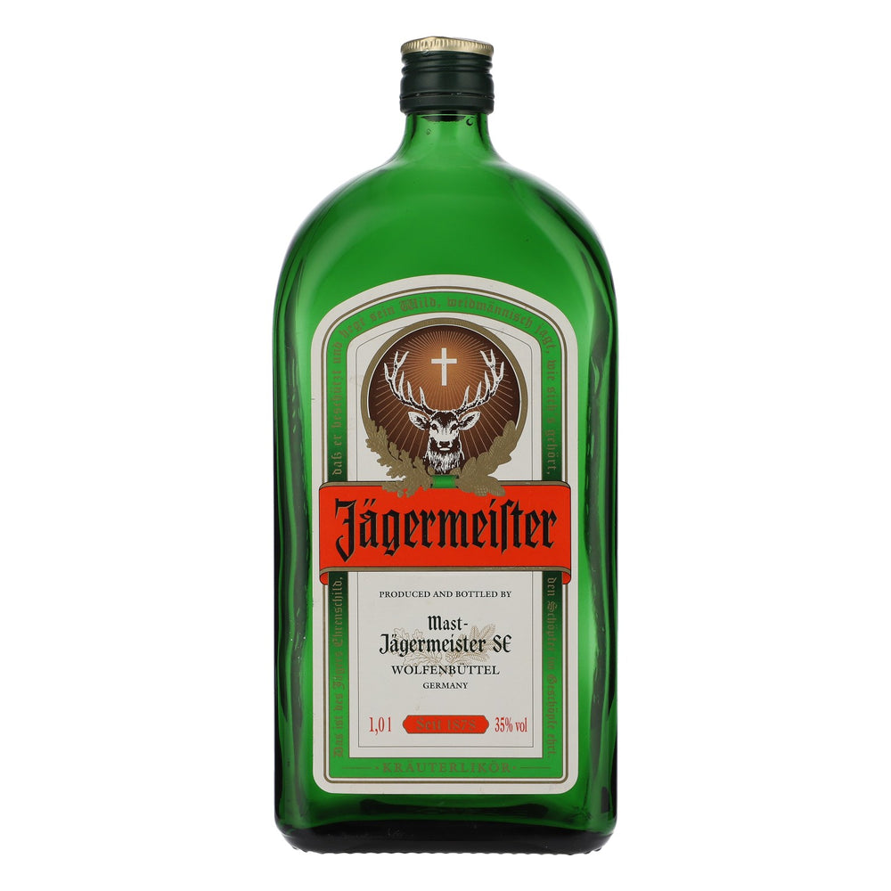 Jägermeister Liquore Bottiglia da esposizione in vetro vero 1 l Bottiglia da esposizione Bottiglia decorativa Vetrina