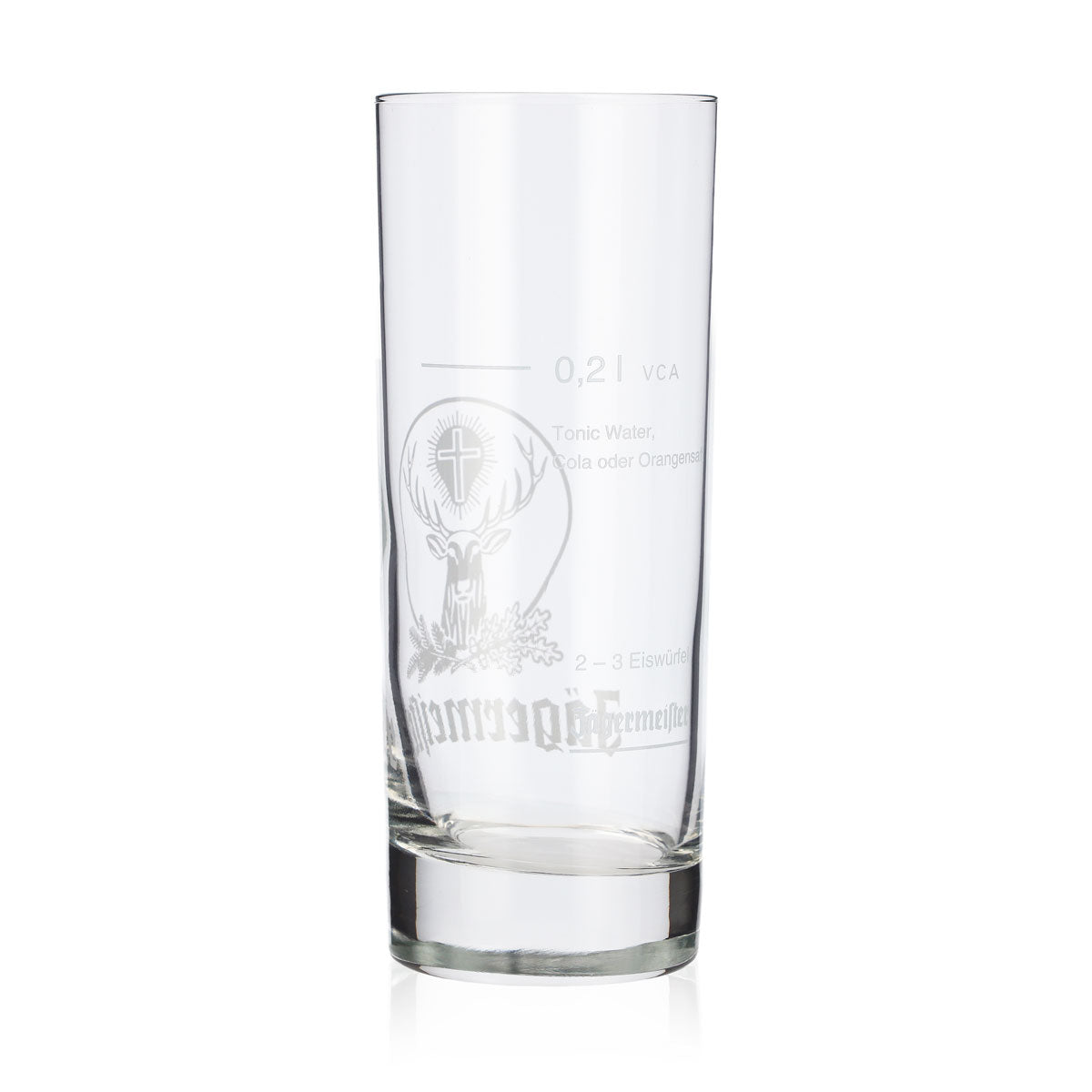 Bicchiere da liquore Jägermeister, bicchiere da long drink da 0,34 l con logo bianco e motivo in rovere, per cocktail VCA – Vista 3