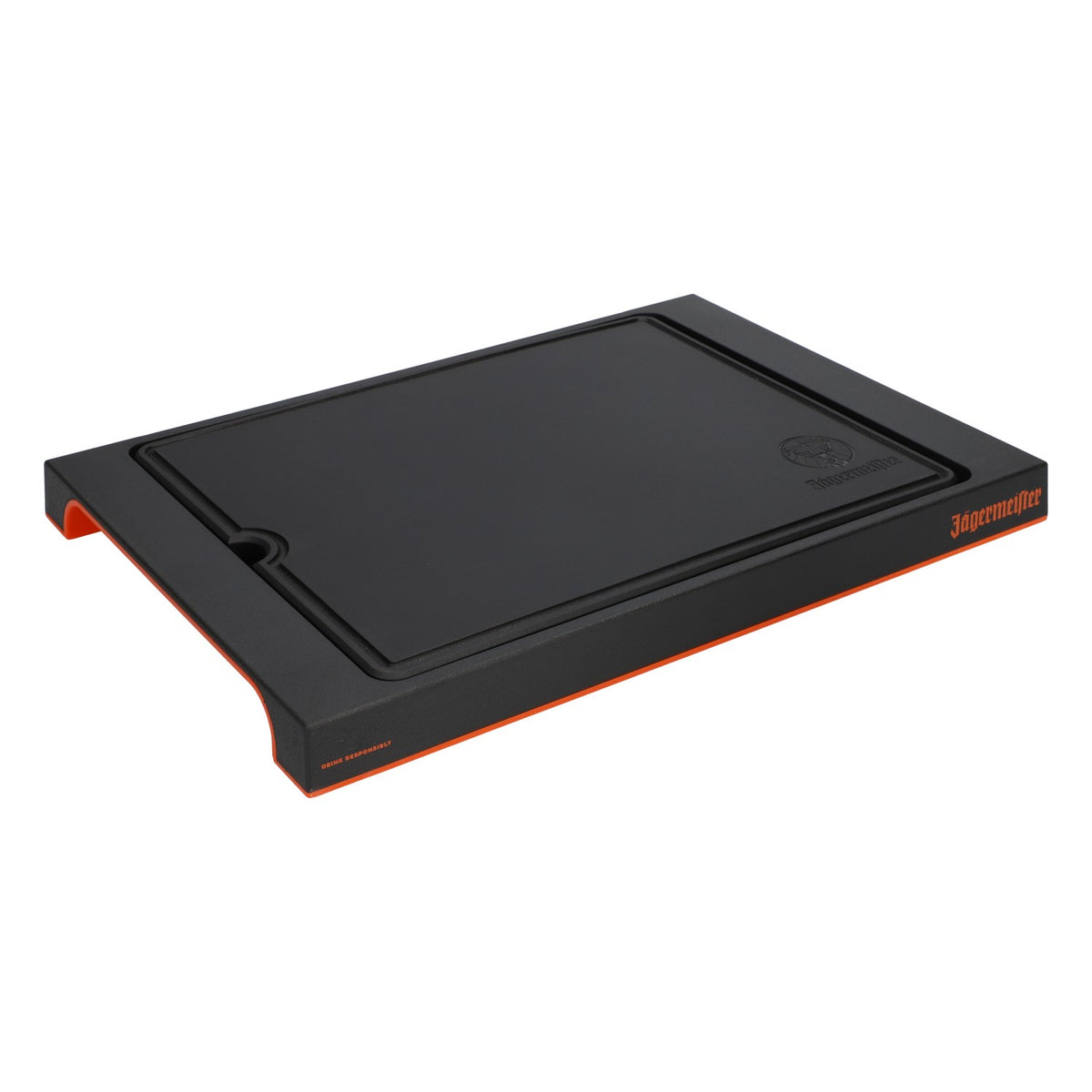 Tagliere Jägermeister Liquore 2 pezzi Nero Fondo arancione Massiccio – Vista 3