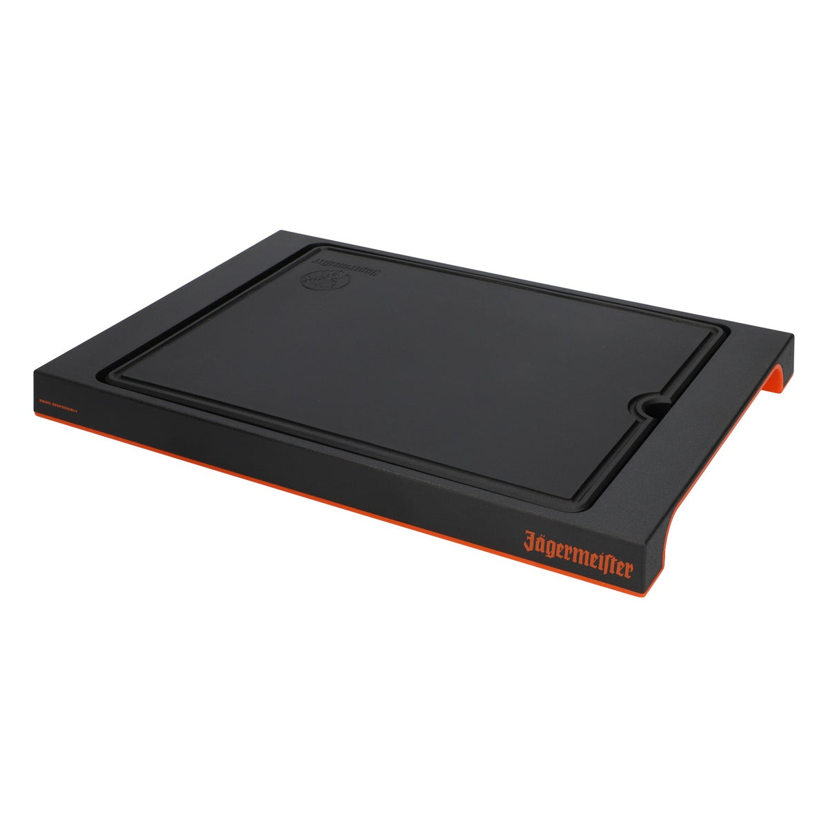 Tagliere Jägermeister Liquore 2 pezzi Nero Fondo arancione Massiccio – Vista 4