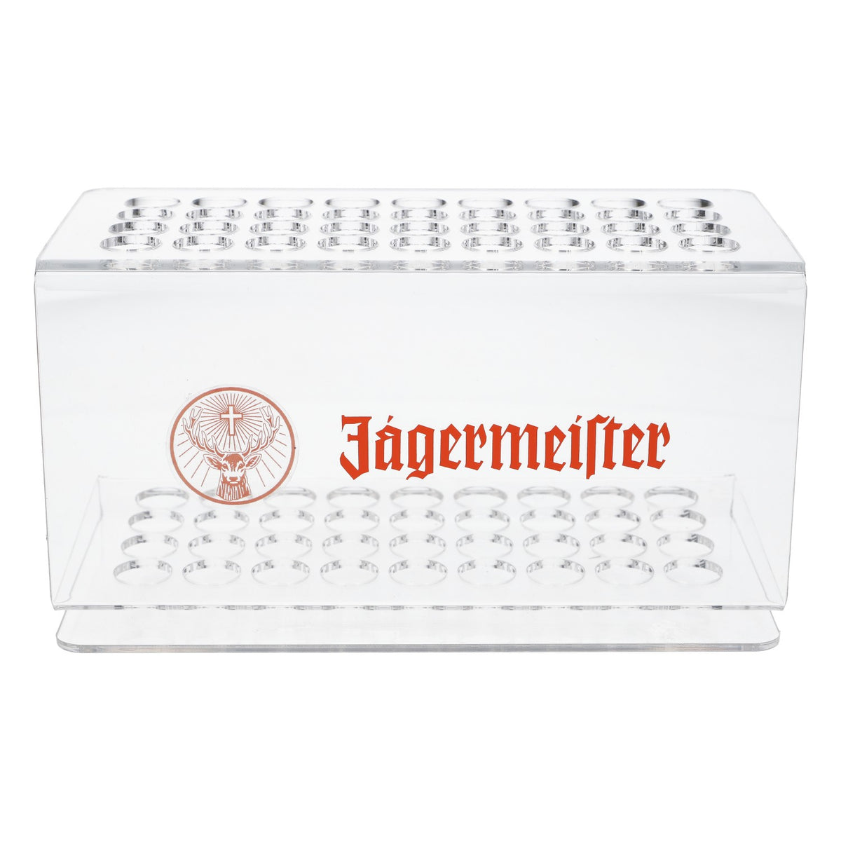 Portabicchieri da shot per liquore Jägermeister, modello Tooter Rack, logo arancione, nuovo, in plastica – Vista 2