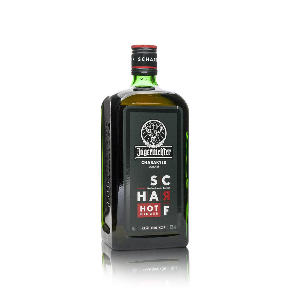 Jägermeister Scharf Liquore alle erbe Spirito 0,7 l Bottiglia 33% vol. Edizione speciale