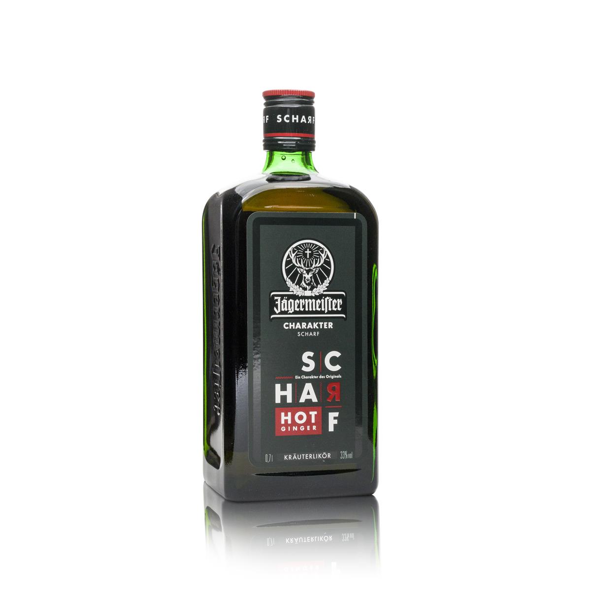 Jägermeister Scharf Liquore alle erbe Spirito 0,7 l Bottiglia 33% vol. Edizione speciale