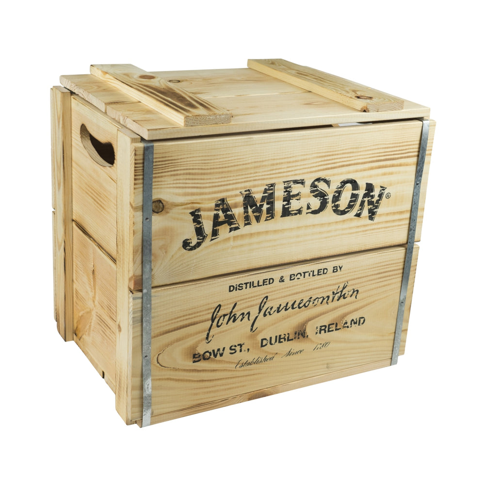 Jameson Cassa in legno con coperchio ribaltabile 42x30x39 cm Sgabello Box Irish Whisky